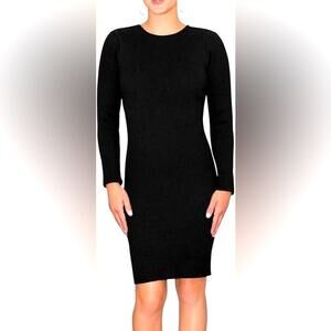Rachel Rachel Roy Womens Knit Open Back‎ Bodycon black Dress Women's M work